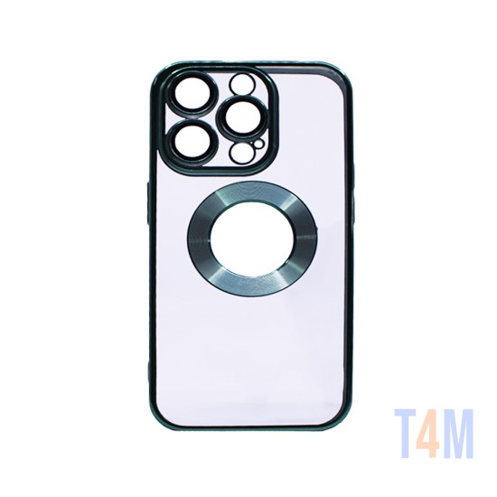 Capa de Silicone Rígida com Protetor de Câmera para Apple iPhone 14 Pro Max Verde